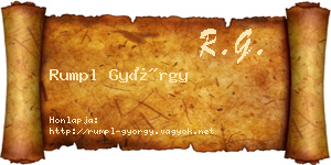 Rumpl György névjegykártya