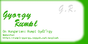 gyorgy rumpl business card